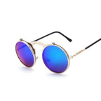 Steampunk Flip Sunglasses | Round Metal Frame | Unisex