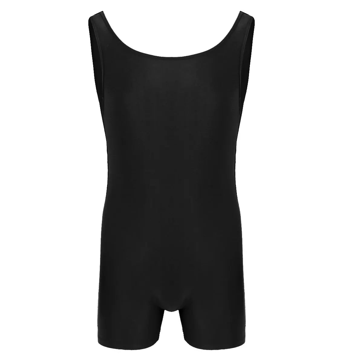 Men's Zip-Front Dance Unitard | Short Sleeve | Ballet Gymnastics Biketard