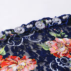 Floral Lace Hip Scarf | Rhinestone Belly Dance Wrap
