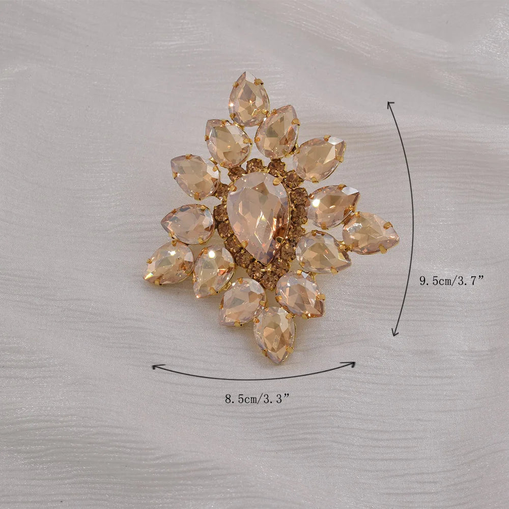 Oversized Rhinestone Flower Cocktail Ring | Adjustable | 6 Colors