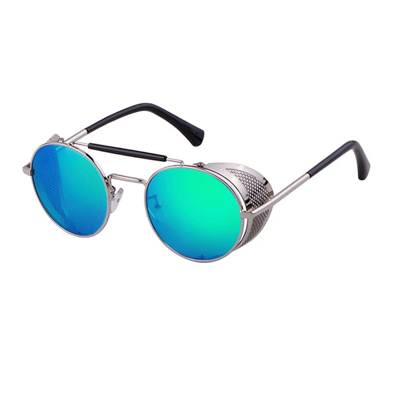 Steampunk Round Sunglasses | Side Shield | UV400