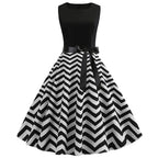 Polka Dot Vintage Swing Dress | 1950s A-Line | Sleeveless