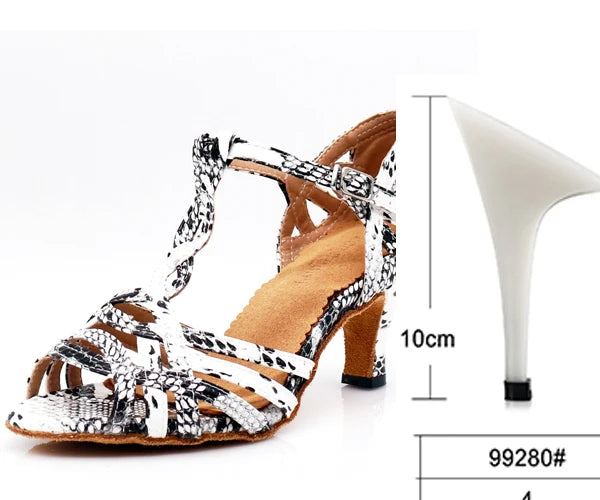 Latin Dance Heels | Colorful Serpentine | 6–10cm