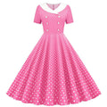 Vintage 50s A-Line Dress | Peter Pan Collar | Short Sleeve