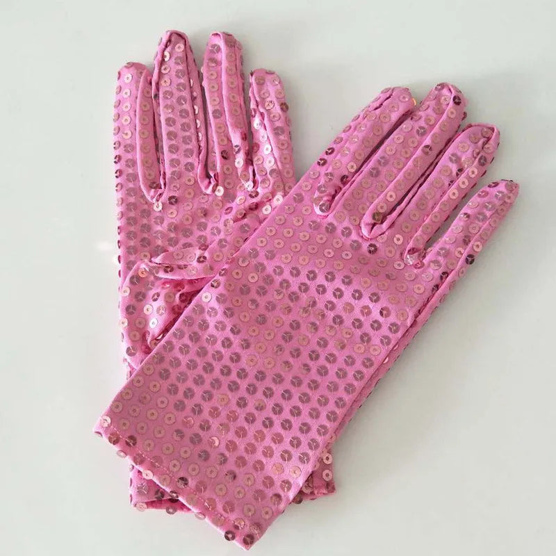 Sequin Stage Gloves | Wrist-Length Sparkle
