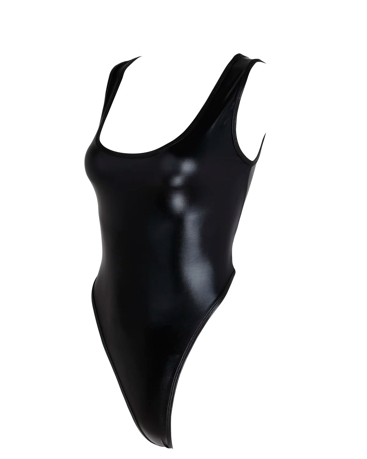 Metallic High-Cut Thong Leotard | Rave Festival Bodysuit