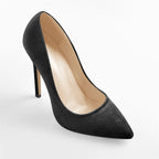 Velvet Stiletto Pump | Pointed Toe | Slip-On