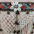 Tribal Belly Dance Hip Belt | Crochet, Shells & Coin Fringe
