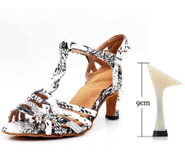 Latin Dance Heels | Colorful Serpentine | 6–10cm