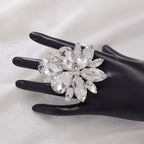 Oversized Rhinestone Cocktail Ring | Adjustable