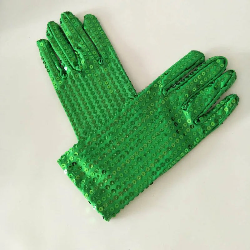 Sequin Stage Gloves | Wrist-Length Sparkle