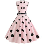Vintage Polka Dot Swing Dress | Petticoat | S–XXL