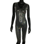 Crystal Mesh Mini Dress - Rhinestone Bodycon Nightclub Dress