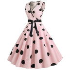 Vintage Polka Dot Swing Dress | Petticoat | S–XXL