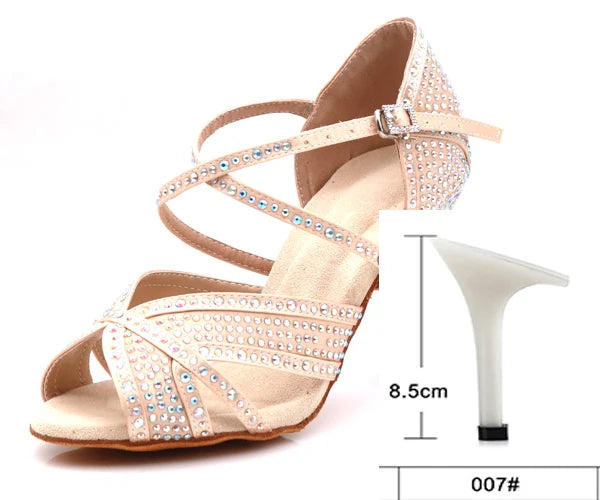 Rhinestone Latin Dance Heels | Multi-Style