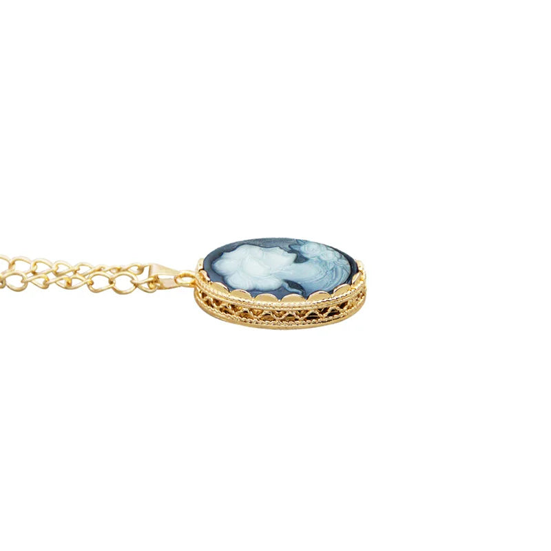 Cameo Jewelry Set | Necklace, Earrings & Ring | 6 Colors