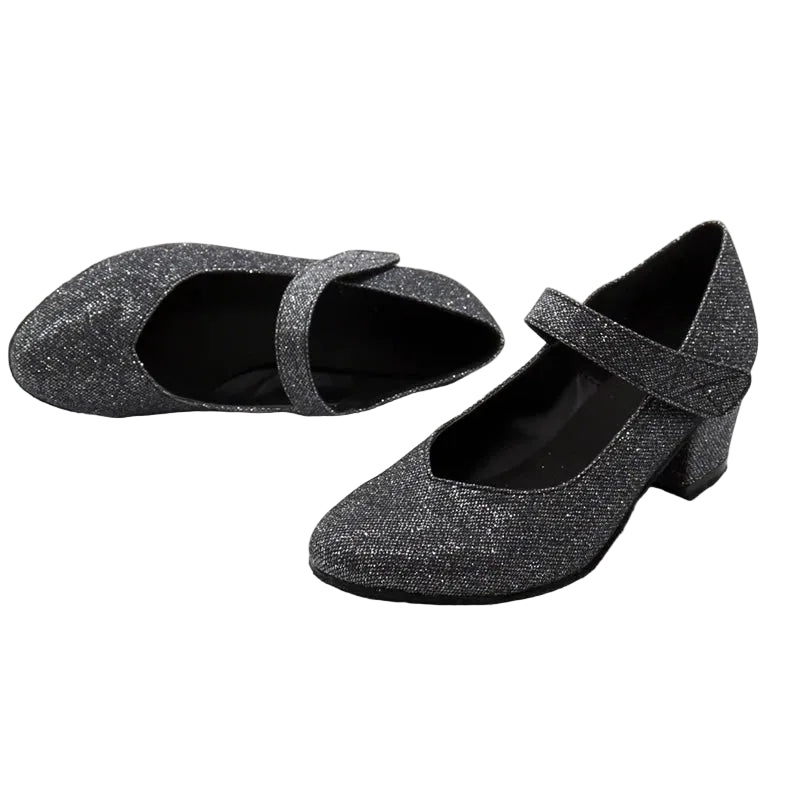 Latin Dance Shoes | Sequin Mary Jane | Block Heel