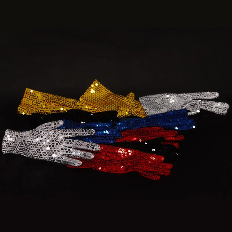 Sequin Stage Gloves | Wrist-Length Sparkle