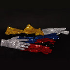 Sequin Stage Gloves | Wrist-Length Sparkle