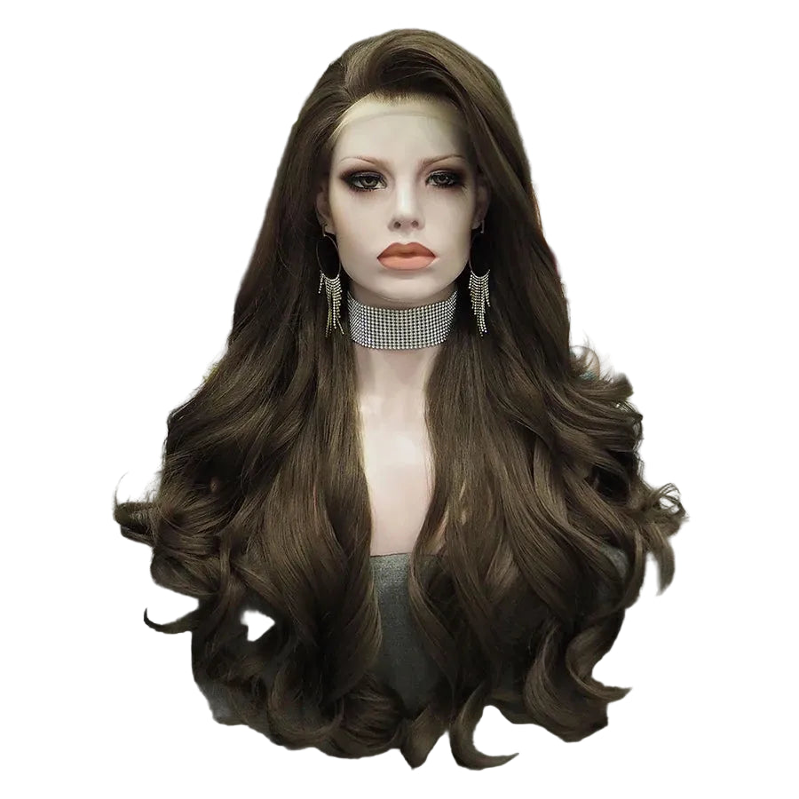 Long Natural Wavy Lace Front Wig | Synthetic | 26 Inches