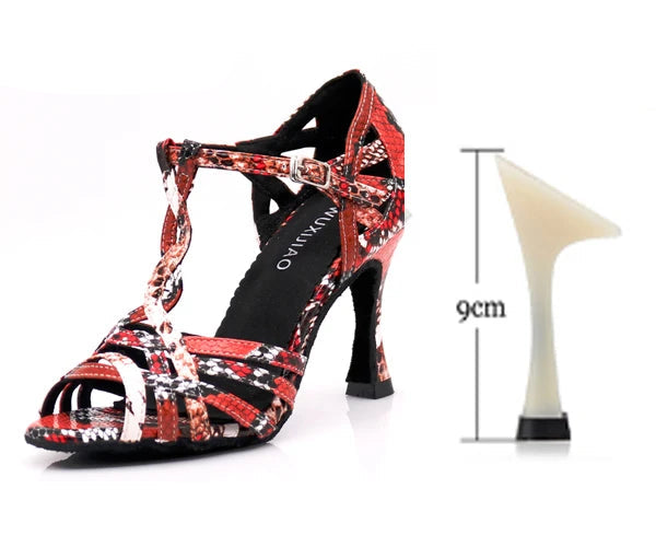 Latin Dance Heels | Colorful Serpentine | 6–10cm