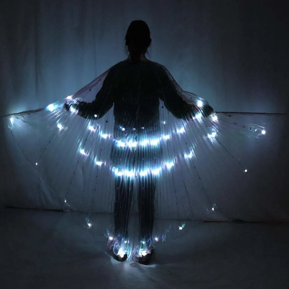 LED Isis Wings Cape | Remote-Control RGB | Belly Dance & Stage | 140 cm