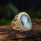 Cameo Jewelry Set | Necklace, Earrings & Ring | 6 Colors