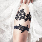 Lace Garter Set | Rose & Floral | Bridal, Burlesque & Gothic