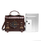 Steampunk Satchel | Brown Clockwork Detail