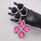 Crystal Clover Statement Ring | Adjustable