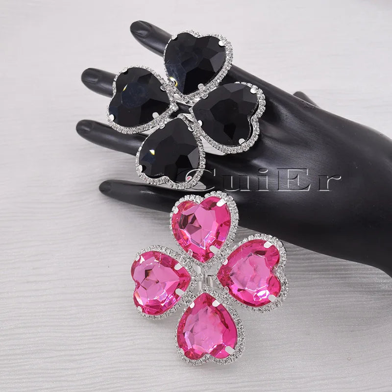 Crystal Clover Statement Ring | Adjustable