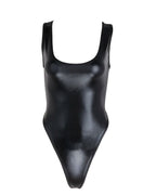 Metallic High-Cut Thong Leotard | Rave Festival Bodysuit