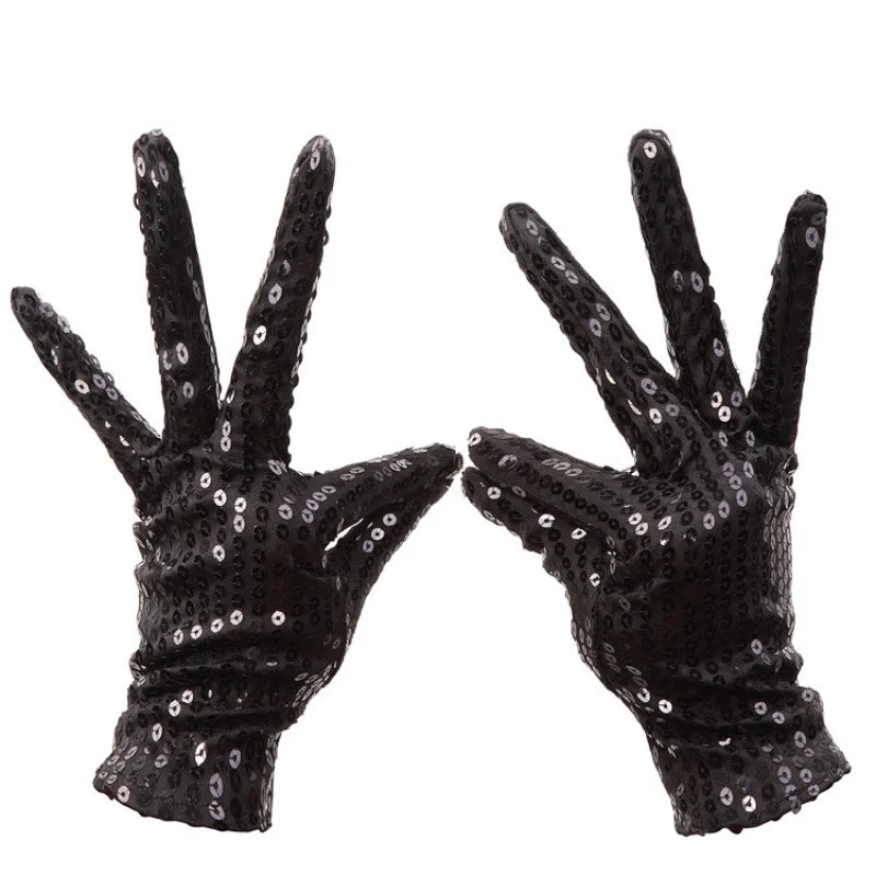 Sequin Stage Gloves | Wrist-Length Sparkle
