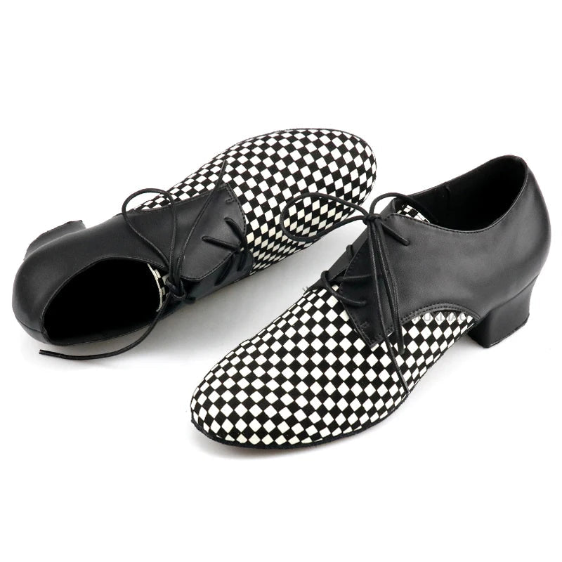 Men's Latin & Modern Dance Shoes | Houndstooth | Low Heel