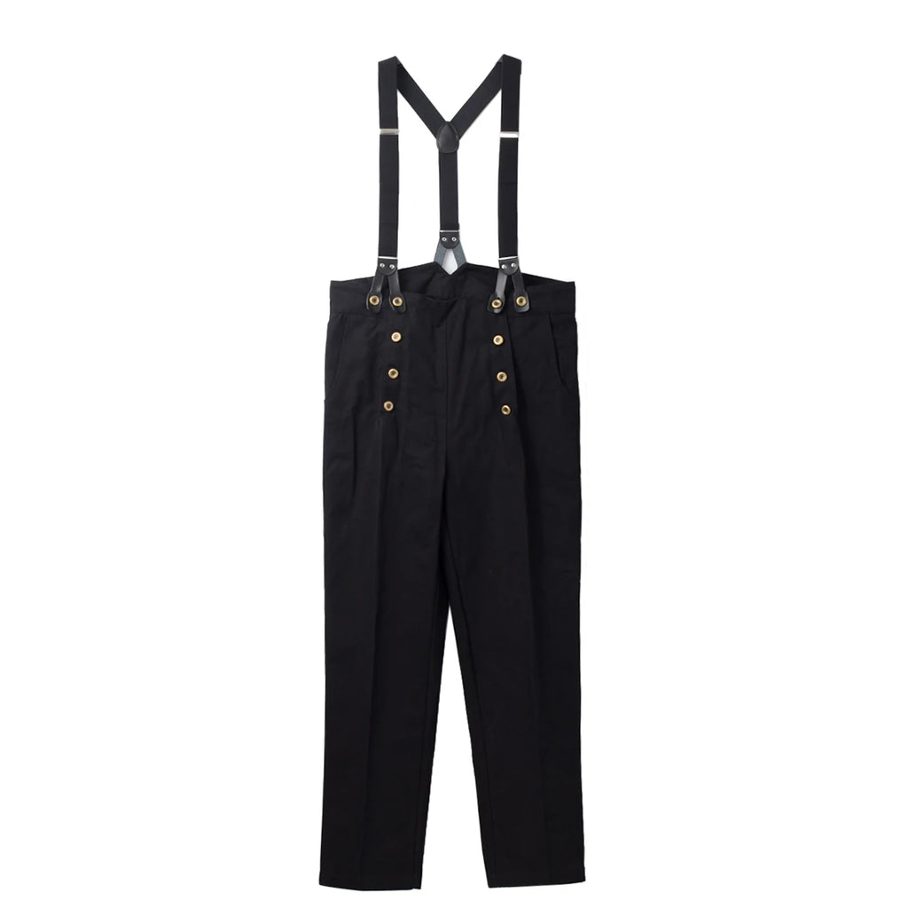 Victorian Steampunk Suspender Pants | High Waist | Men