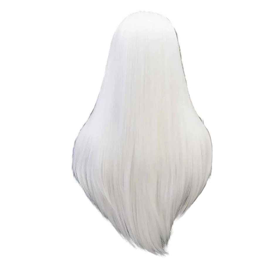 24" White Straight Lace Front Wig – Bold Stage Color