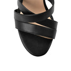 Peep Toe Cross-Strap Stiletto Sandals — 12cm High Heel