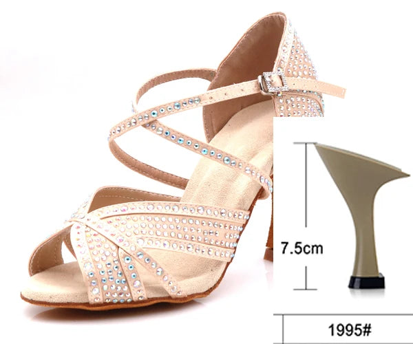 Rhinestone Latin Dance Heels | Multi-Style
