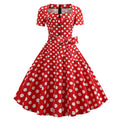 Vintage 50s A-Line Dress | Square Neck | Short Sleeve