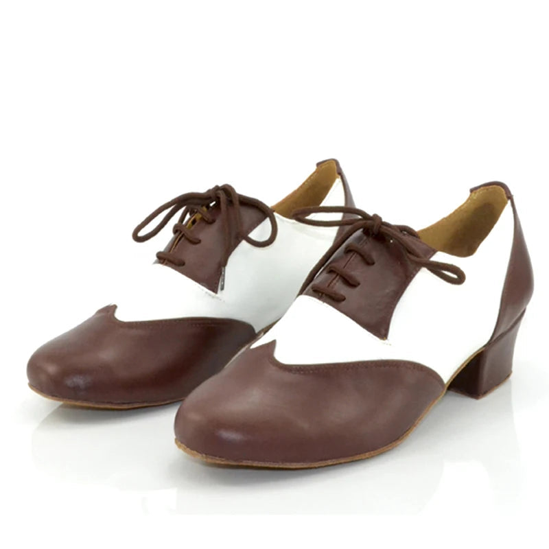 Men's Latin Dance Shoes | Genuine Leather | Low Heel