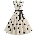 Vintage Polka Dot Swing Dress | Petticoat | S–XXL