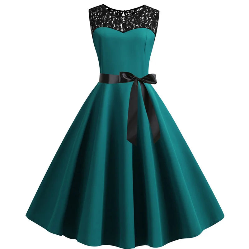 Lace Swing Dress | Vintage A-Line | Knee-Length