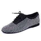 Men's Rhinestone Latin Dance Shoes | Satin | Low Heel