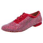 Men's Rhinestone Latin Dance Shoes | Satin | Low Heel