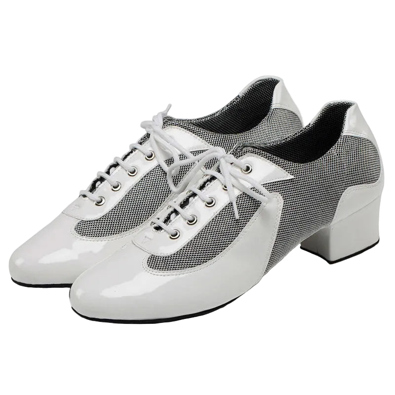 Men's Latin & Ballroom Dance Shoes | Black, White, Red