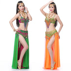 Beaded Belly Dance Costume Set | Bra, Belt & Skirt | 3-Piece
