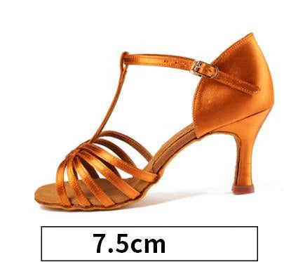 BD Dance 217: Professional Latin & Ballroom Heels – Premium Silk Satin
