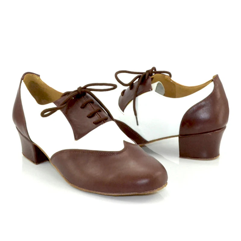 Men's Latin Dance Shoes | Genuine Leather | Low Heel