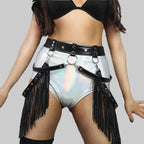 Leather Chain Harness Garter - Tassel Performance Body Harness