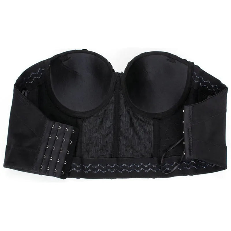 Gem Rhinestone Bustier | Gothic Corset Top | Black & Silver